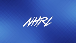 Blue textured NHRL logo, May 2021