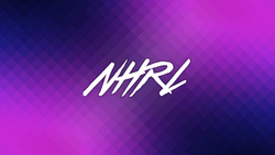 Purple textured NHRL logo, May 2021
