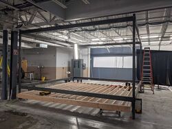 New cage being built, January 2022