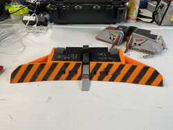 Swapped armor and frame after LiPo fire from Crush fight.