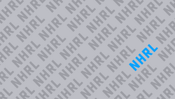 Grey NHRL wallpaper with blue popout, March 2021