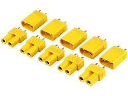 XT30 connectors are ideal for 3lb robots, but may be too small for 12lb or 30lb batteries